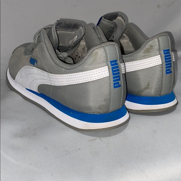 Puma men’s gray blue white sneakers size 11 - Picture 4 of 8